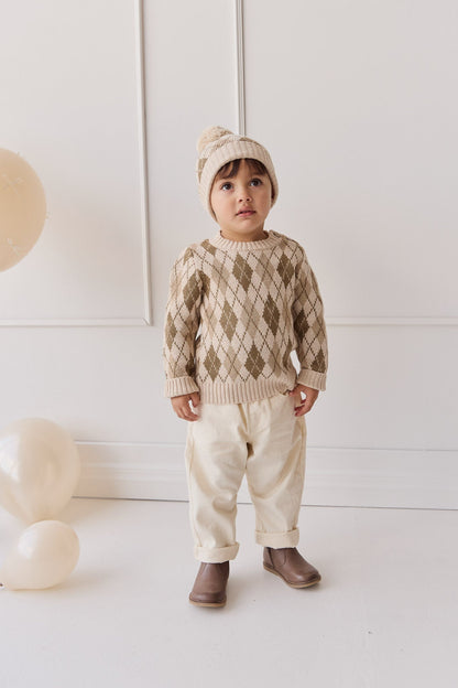 Enzo Jumper - Enzo Jacquard Oatmeal Marle