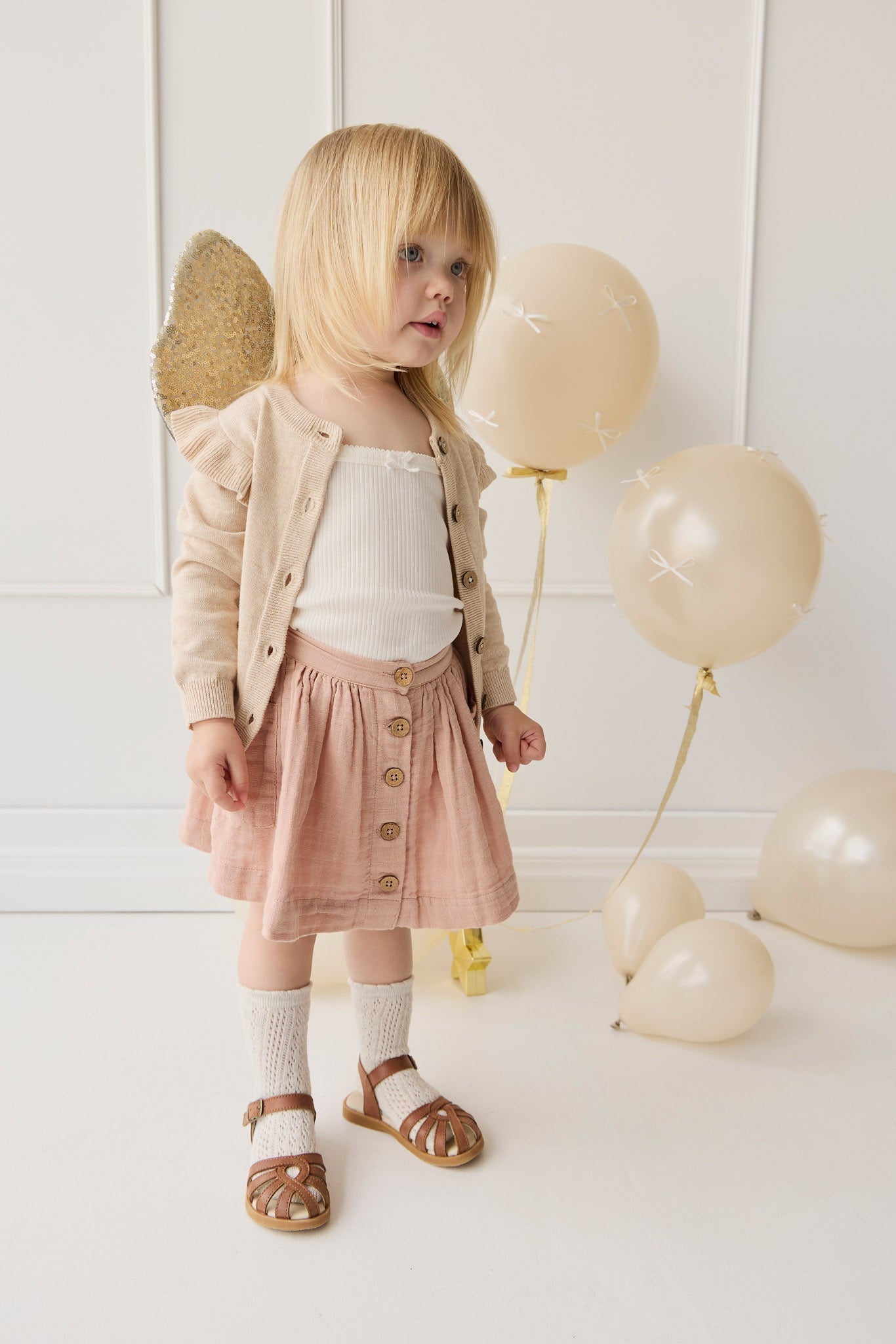 Organic Cotton Muslin Kennedy Skirt - Parfait