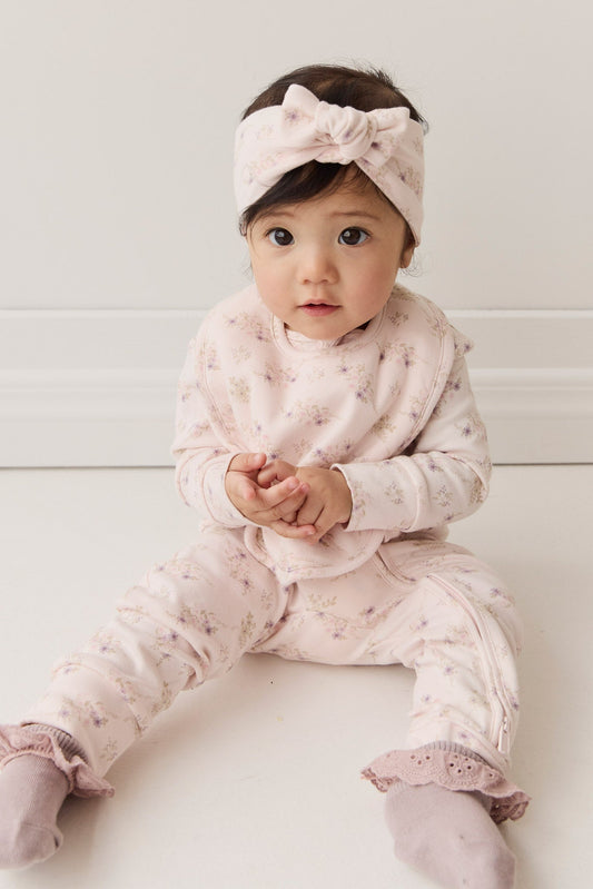 Organic Cotton Bib - Sweet Pea Floral
