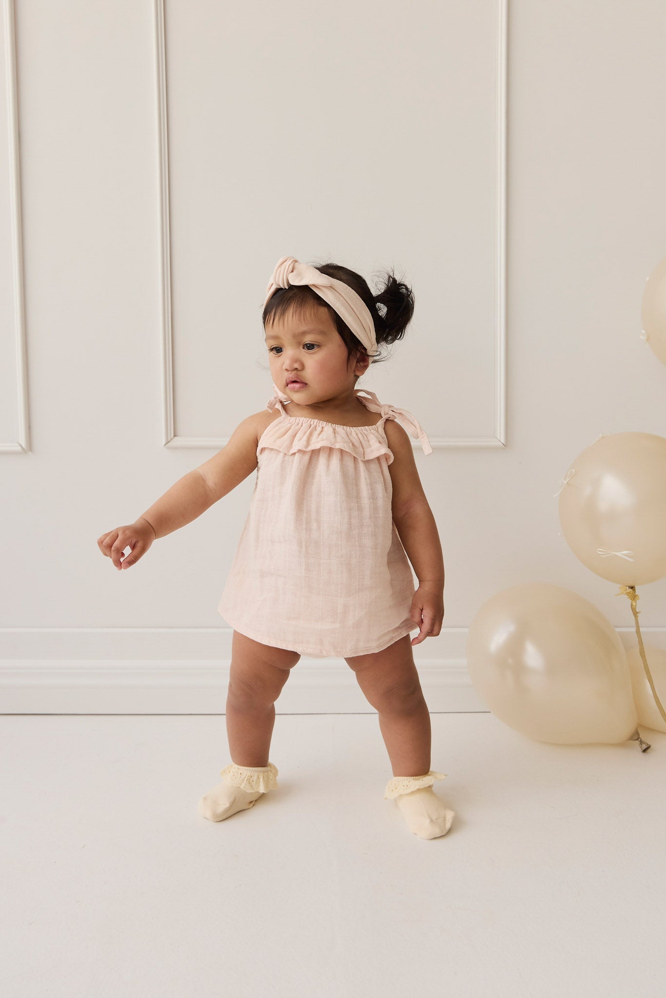 Organic Cotton Muslin Arielle Top - Ballet Pink