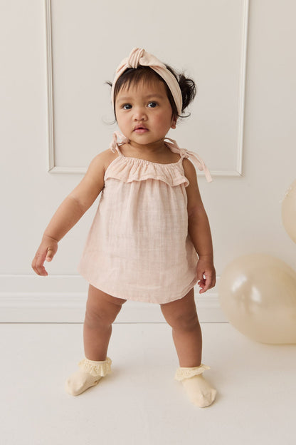 Organic Cotton Muslin Arielle Top - Ballet Pink