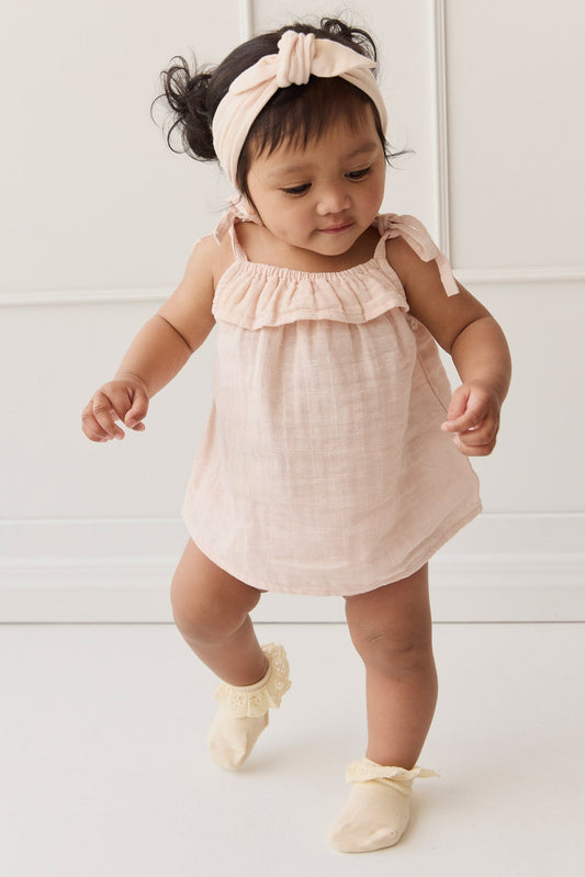 Organic Cotton Muslin Arielle Top - Ballet Pink