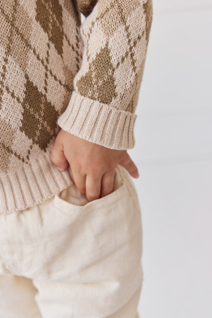 Enzo Jumper - Enzo Jacquard Oatmeal Marle