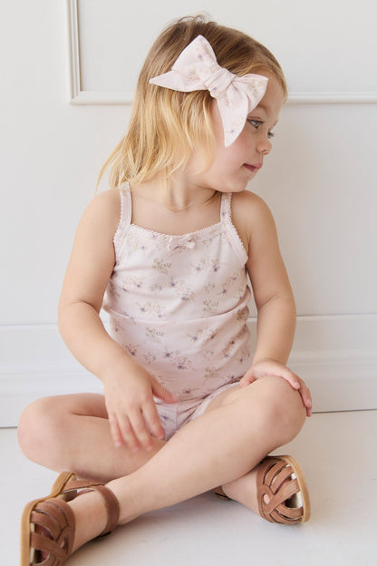 Organic Cotton Singlet - Sweet Pea Floral