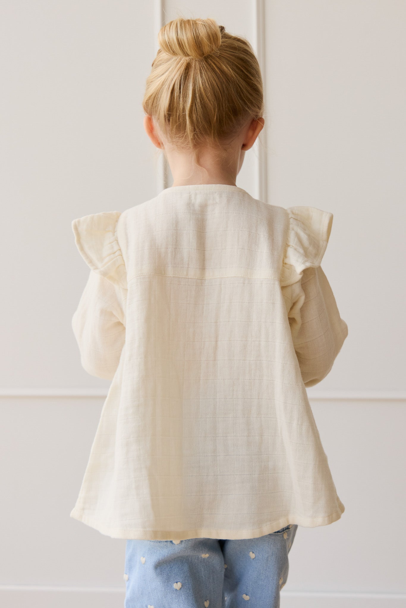 Organic Cotton Muslin Ava Blouse - Parchment