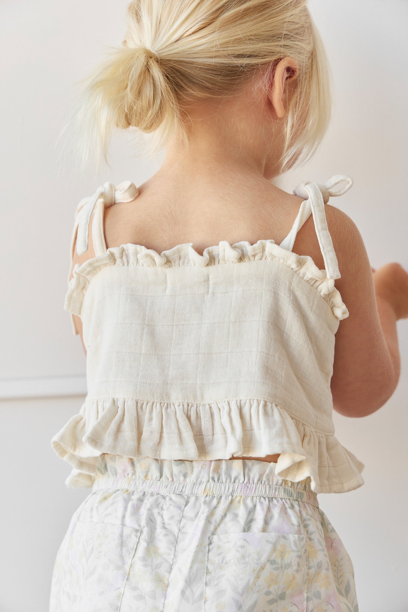 Organic Cotton Muslin Mirabel Top - Parchment