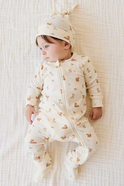 Organic Cotton Reese Zip Onepiece - Forest Friends