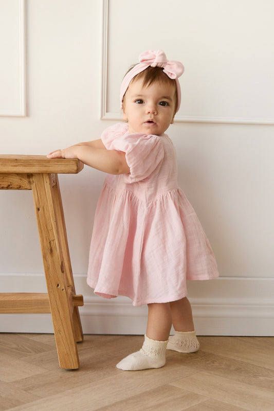 Organic Cotton Muslin Elodie Top - Poppy