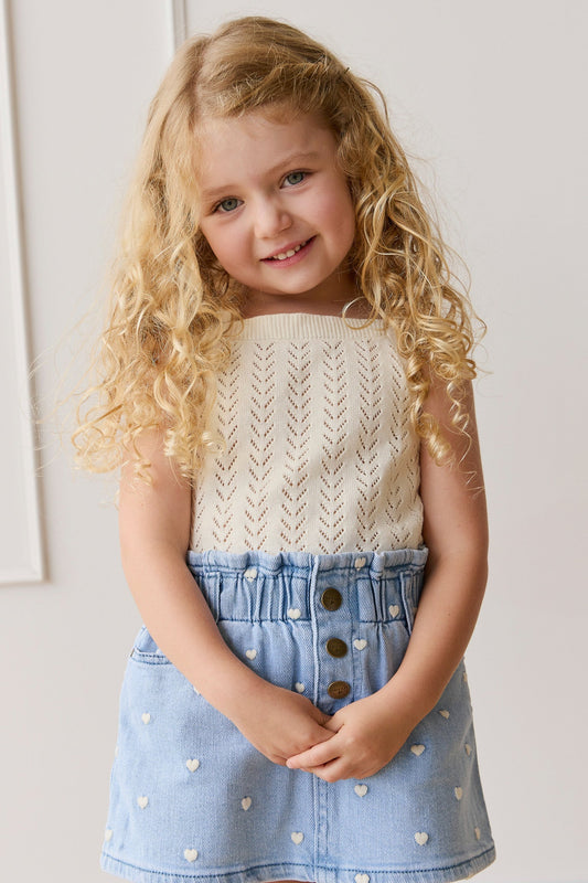Aria Knitted Singlet - Parchment