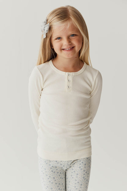 Organic Cotton Everyday Legging - Claudette Pearl Blue