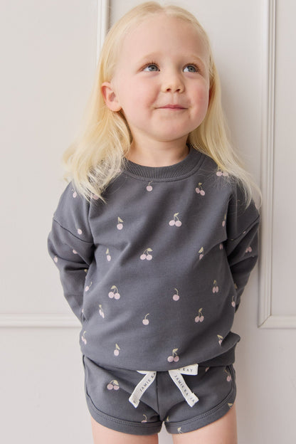 Organic Cotton Bobbie Sweatshirt - Cherry Love Lava