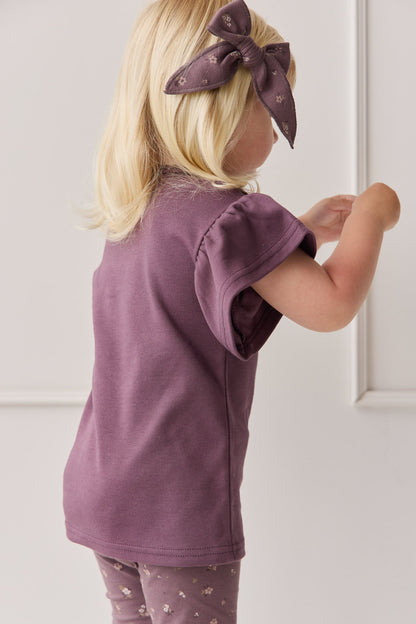 Organic Cotton Bow - Goldie Huckleberry Large