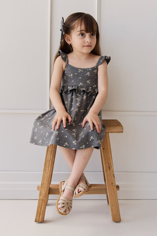 Organic Cotton Molly Dress - Lulu Bloom Lava