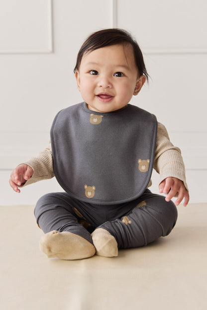 Organic Cotton Everyday Legging - Bobbie Bears Black Oyster