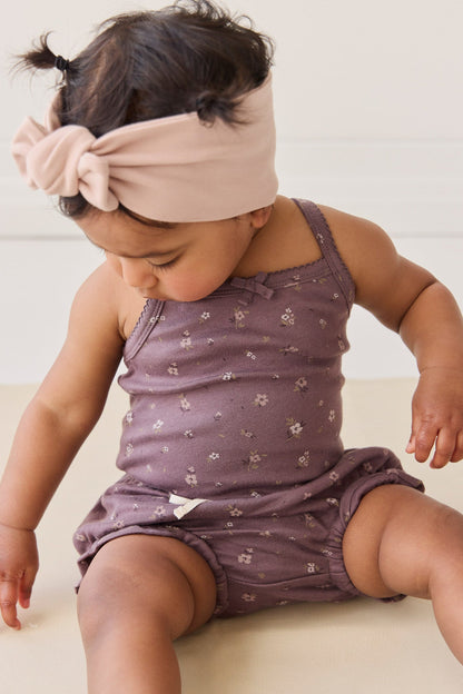 Organic Cotton Bridget Singlet Bodysuit - Goldie Huckleberry Large