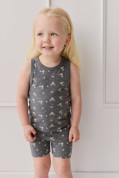 Organic Cotton Molly Singlet - Lulu Bloom Lava