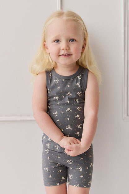 Organic Cotton Molly Singlet - Lulu Bloom Lava