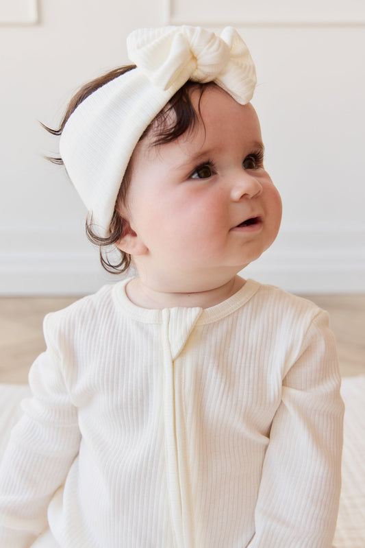Organic Cotton Modal Lilian Headband - Milk