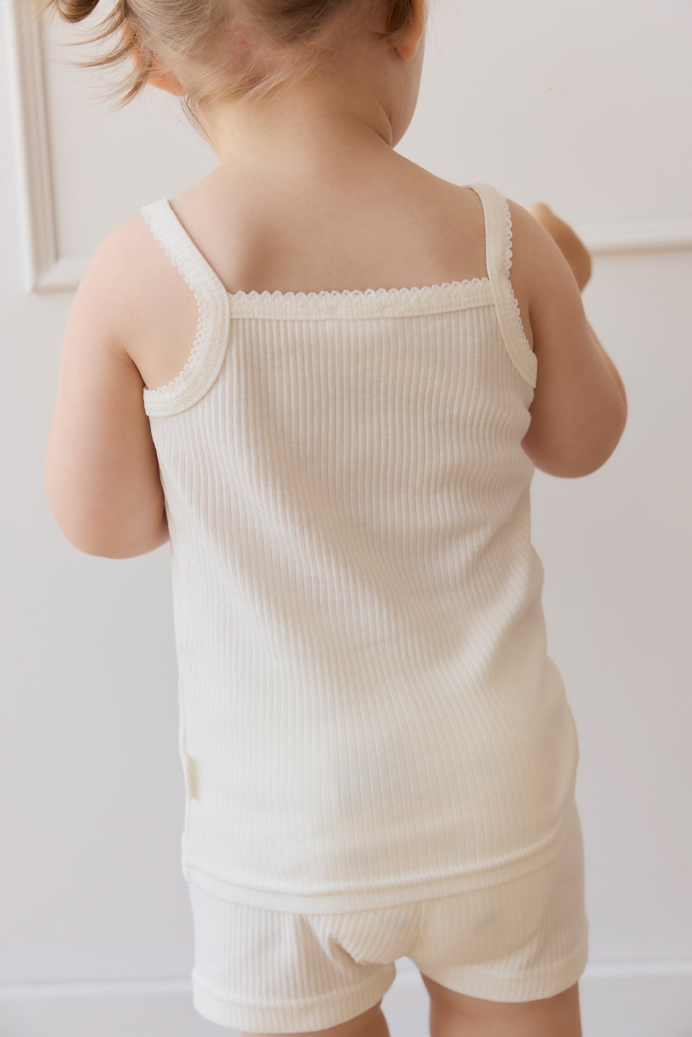 Organic Cotton Modal Singlet - Milk