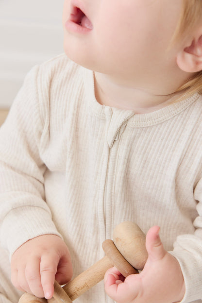 Organic Cotton Modal Frankie Onepiece - Oatmeal Marle