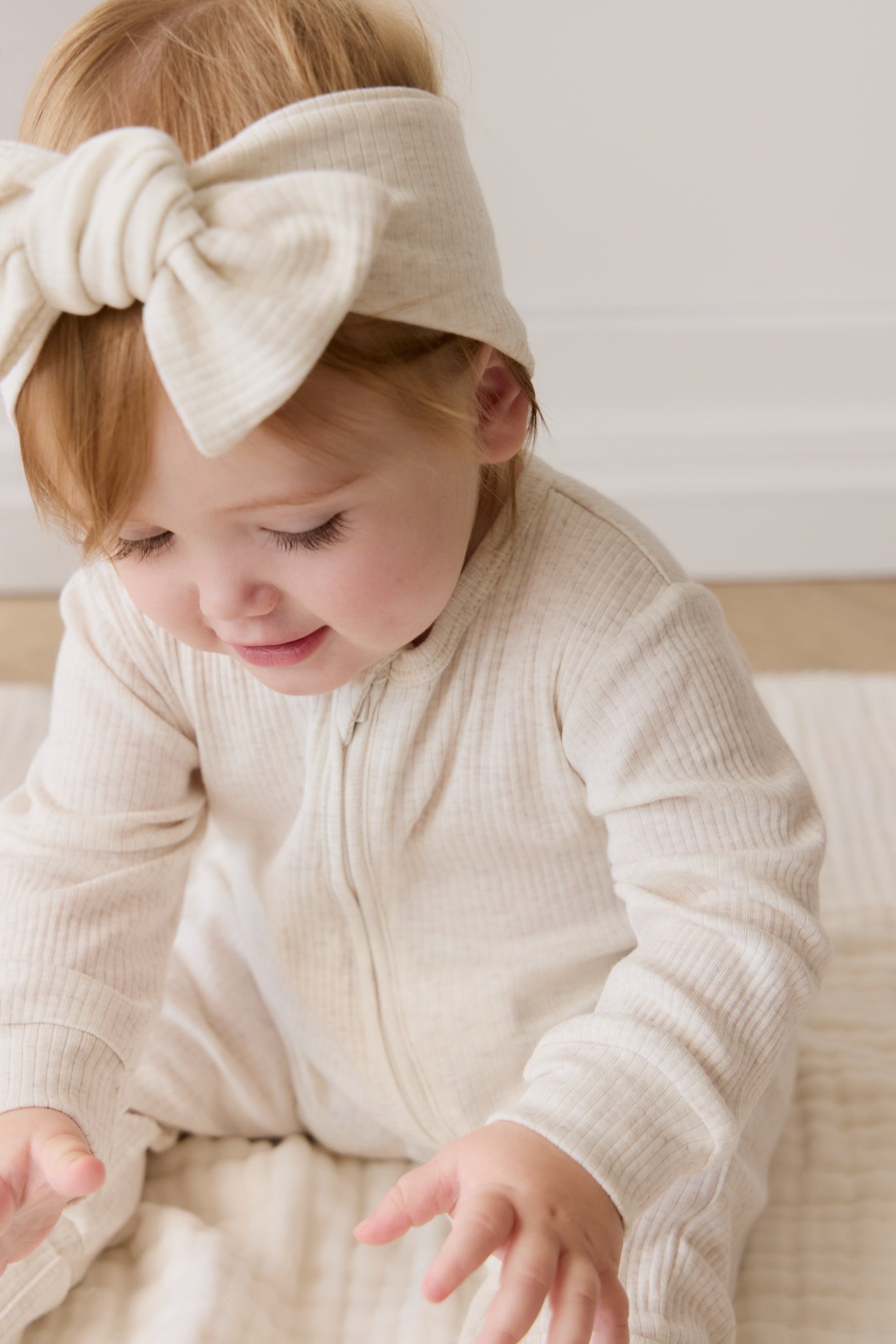 Organic Cotton Modal Frankie Onepiece - Oatmeal Marle