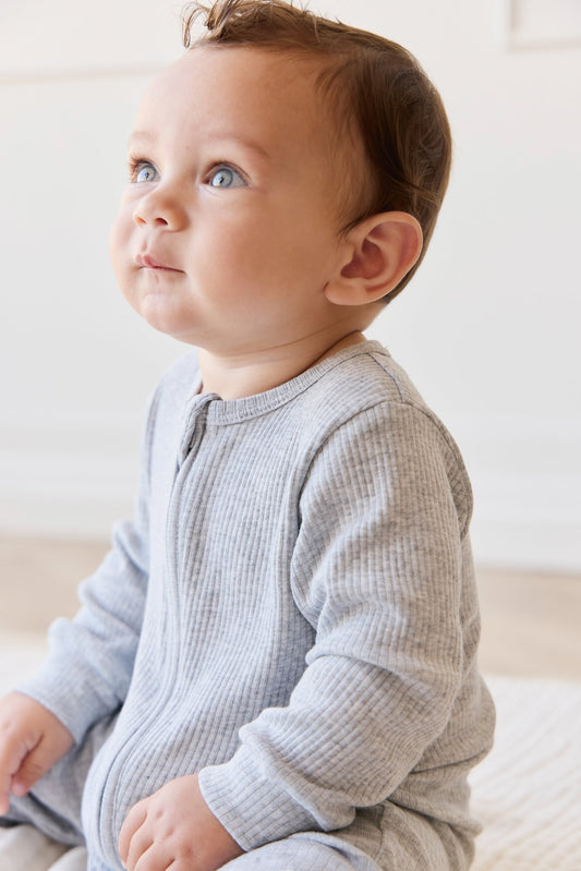 Organic Cotton Modal Frankie Onepiece - Light Grey Marle