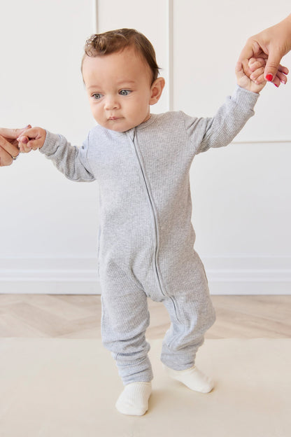 Organic Cotton Modal Frankie Onepiece - Light Grey Marle