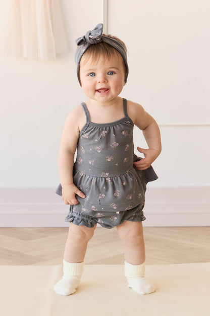Organic Cotton Frill Bloomer - Simone Lava