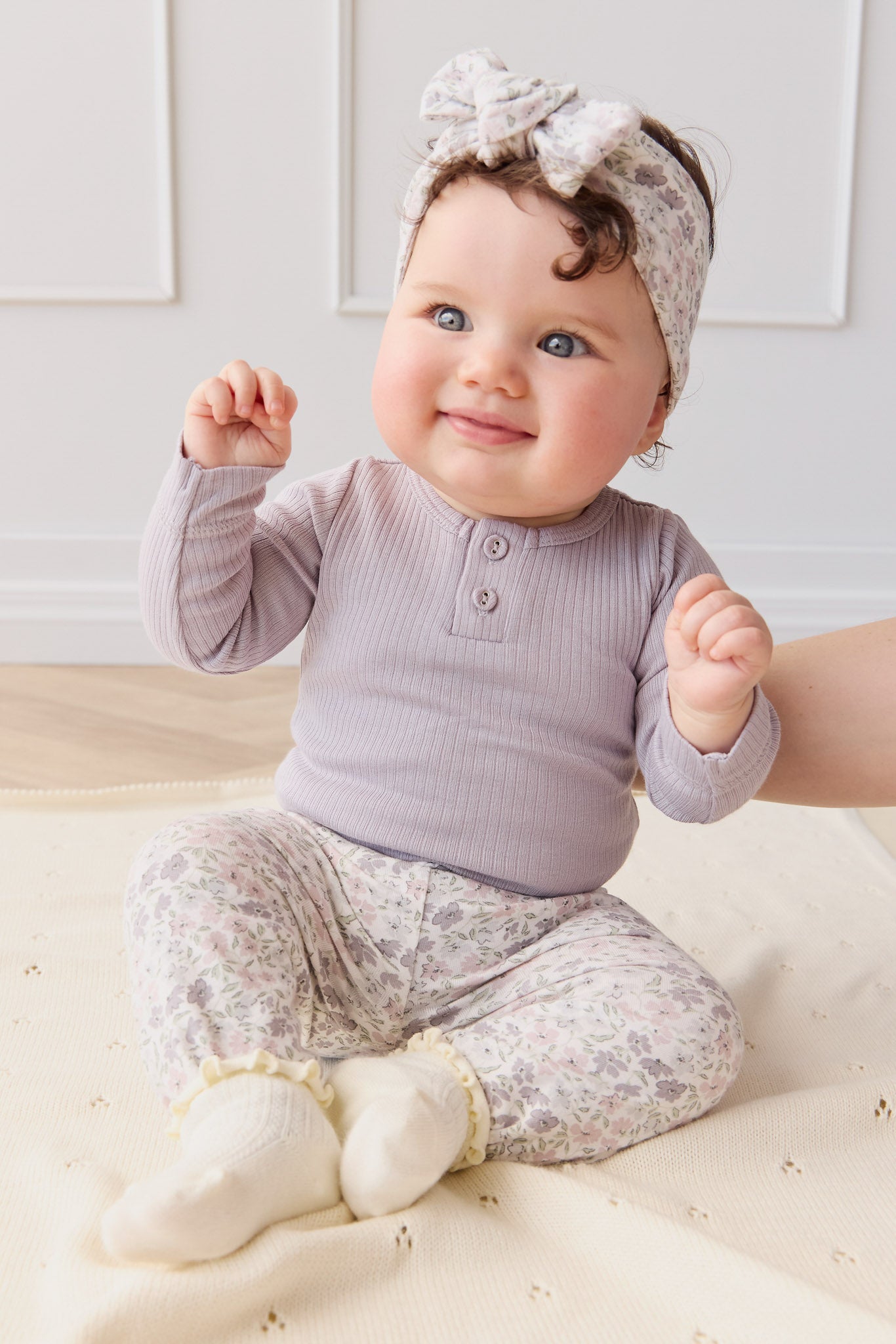 Organic Cotton Headband - Fifi Lilac