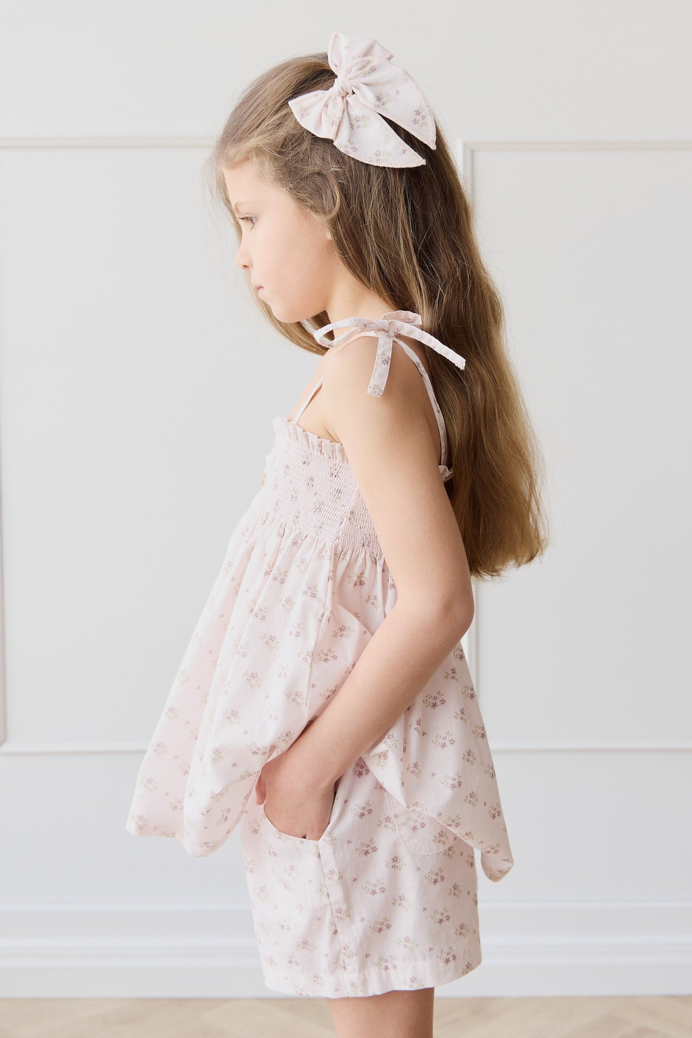 Organic Cotton Neve Short - Rose Floral Pink