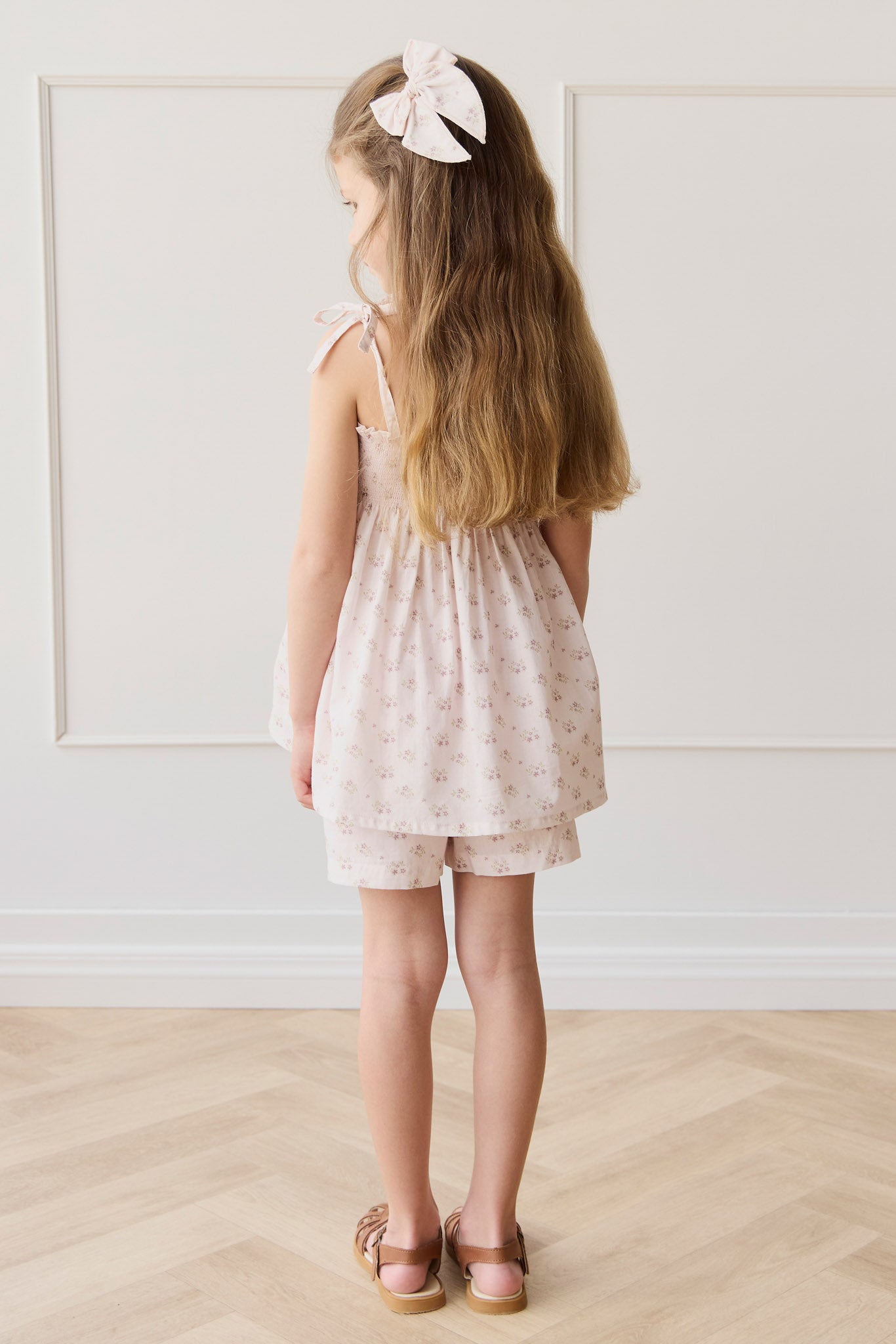 Organic Cotton Ellie Top - Rose Floral Pink