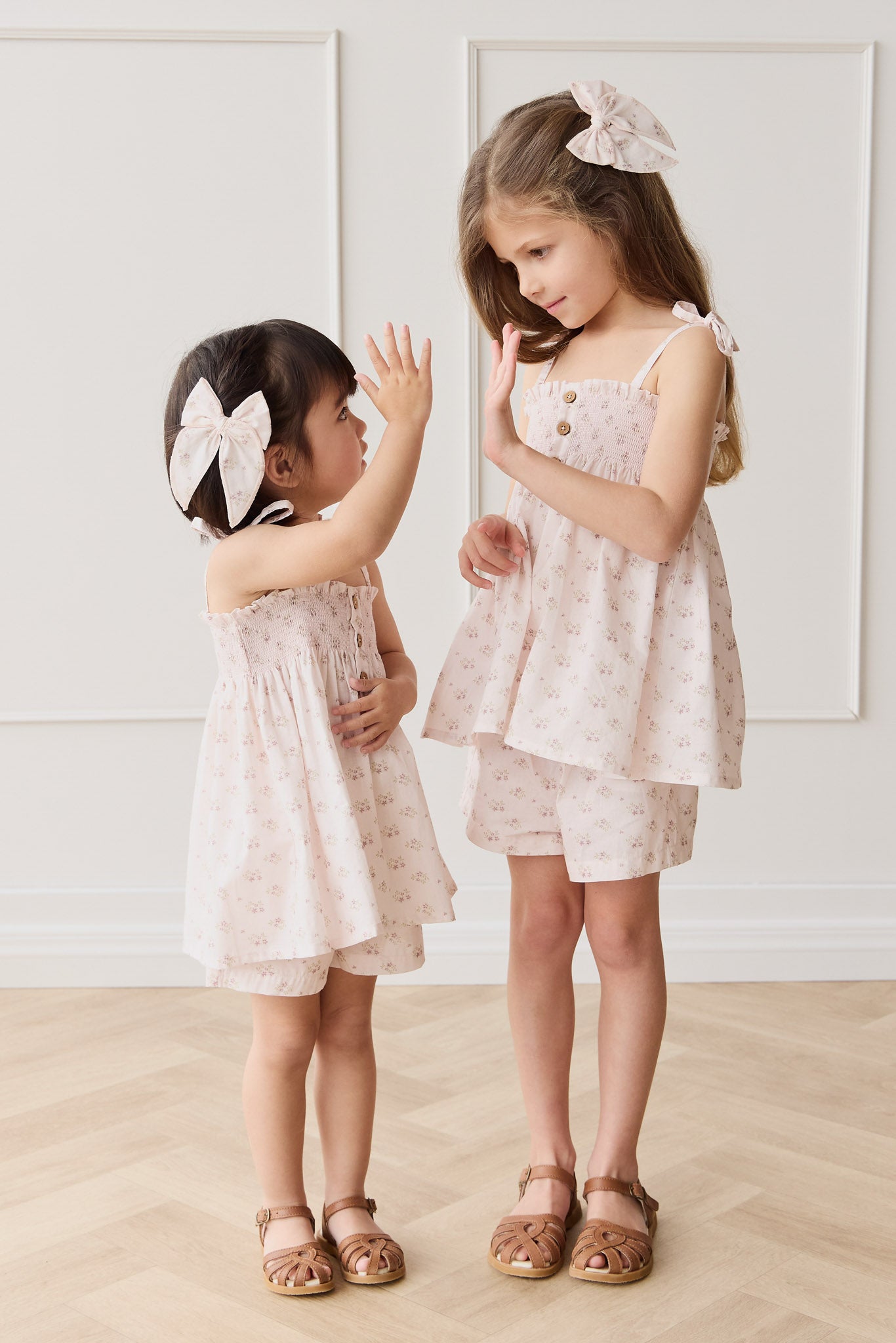 Organic Cotton Ellie Top - Rose Floral Pink