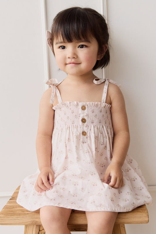 Organic Cotton Ellie Top - Rose Floral Pink