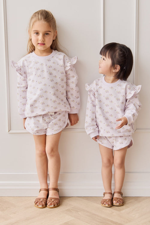 Organic Cotton Ivy Shortie - Rose Floral Pink