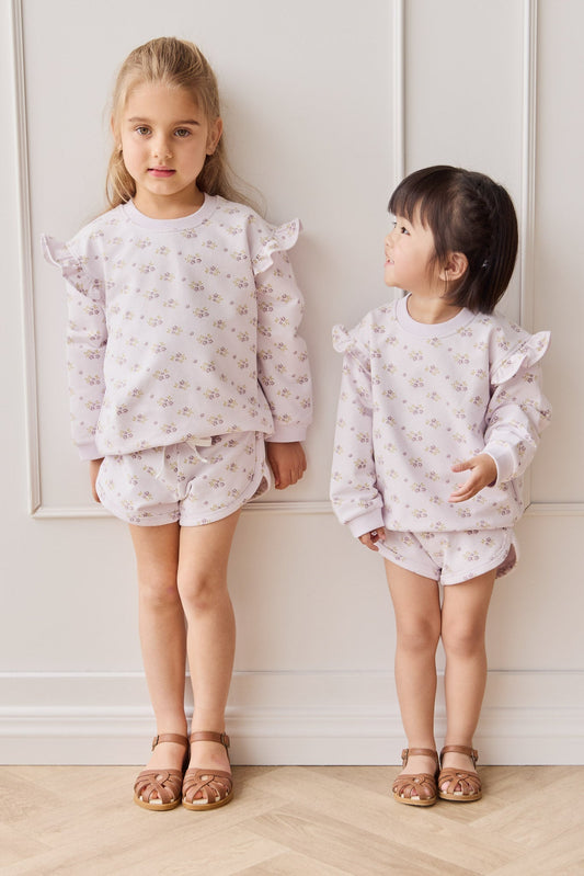 Organic Cotton Ivy Shortie - Rose Floral Pink