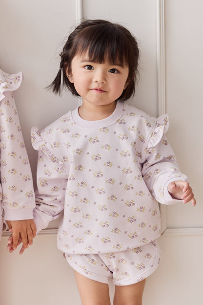 Organic Cotton Ivy Shortie - Rose Floral Pink