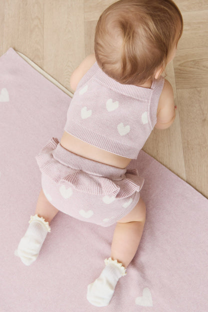 Molly Top - Heart Jacquard Ballerina Marle