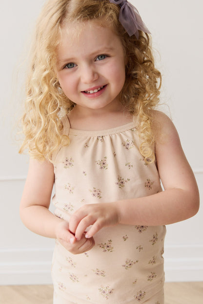 Organic Cotton Casey Top - Goldie Bouquet Pink Tint