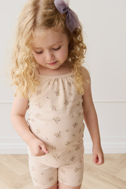 Organic Cotton Casey Top - Goldie Bouquet Pink Tint