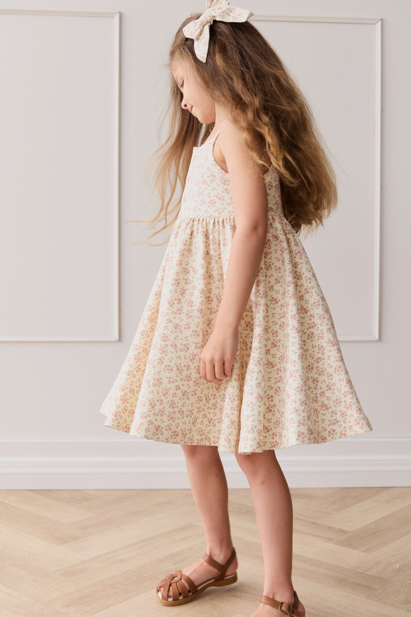 Organic Cotton Quinn Dress - Rosalie Field Blush