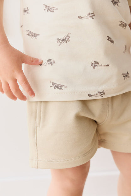 Organic Cotton Jalen Short - Biscuit