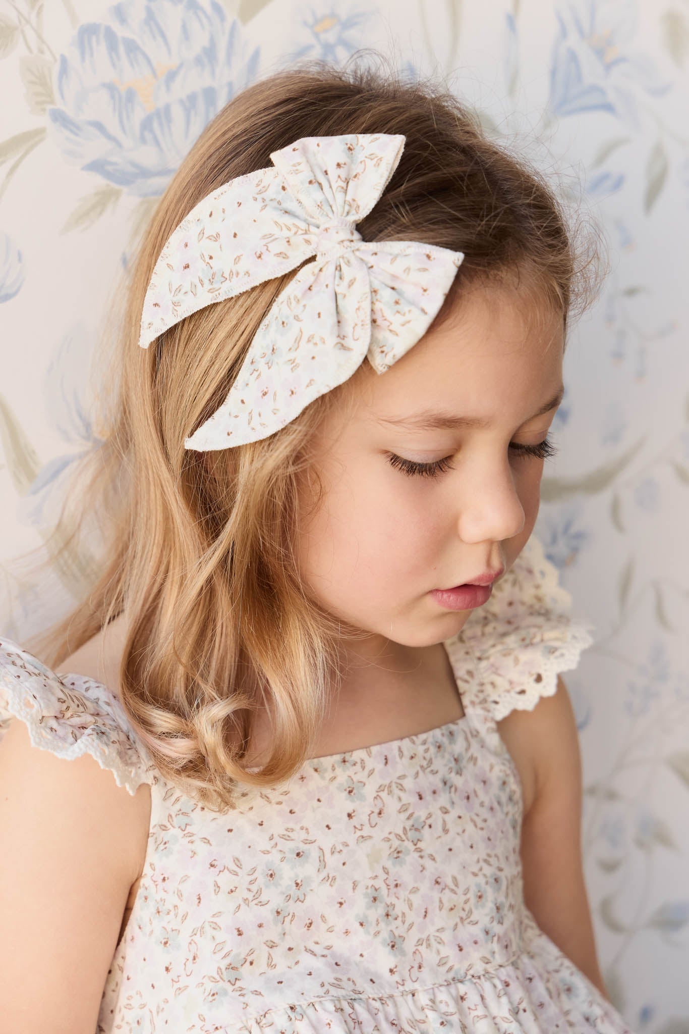 Organic Cotton Voile Bow - Fifi Violet