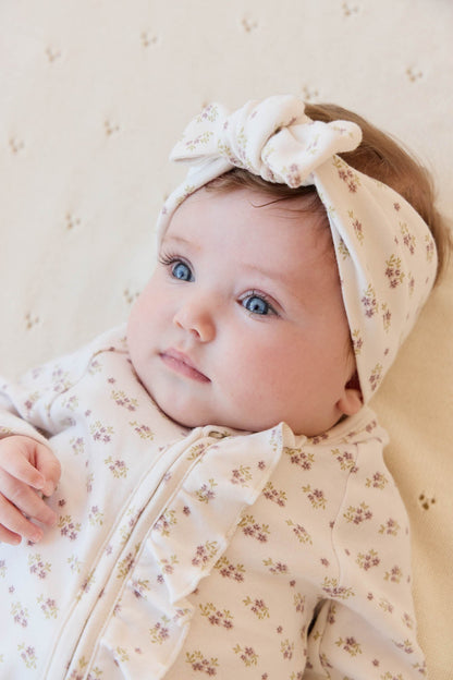Organic Cotton Headband - Rose Floral Pink