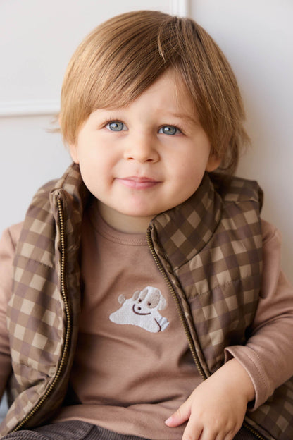Pima Cotton Arnold Long Sleeve Top - Tiger Sasha Puppy