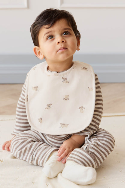 Organic Cotton Bib - Sasha Puppy Tofu