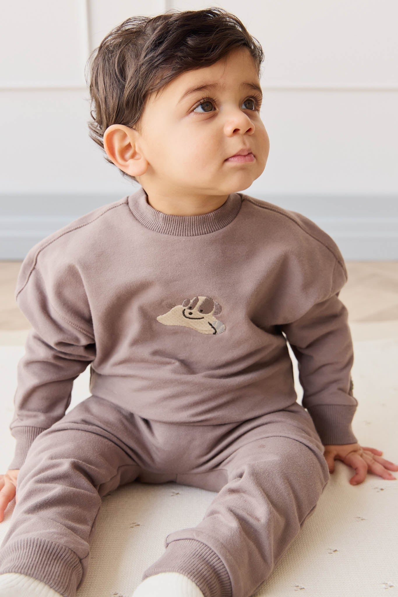 Organic Cotton Georgie Sweatshirt - Tweed Sasha Puppy