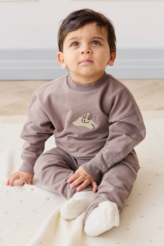 Organic Cotton Georgie Sweatshirt - Tweed Sasha Puppy