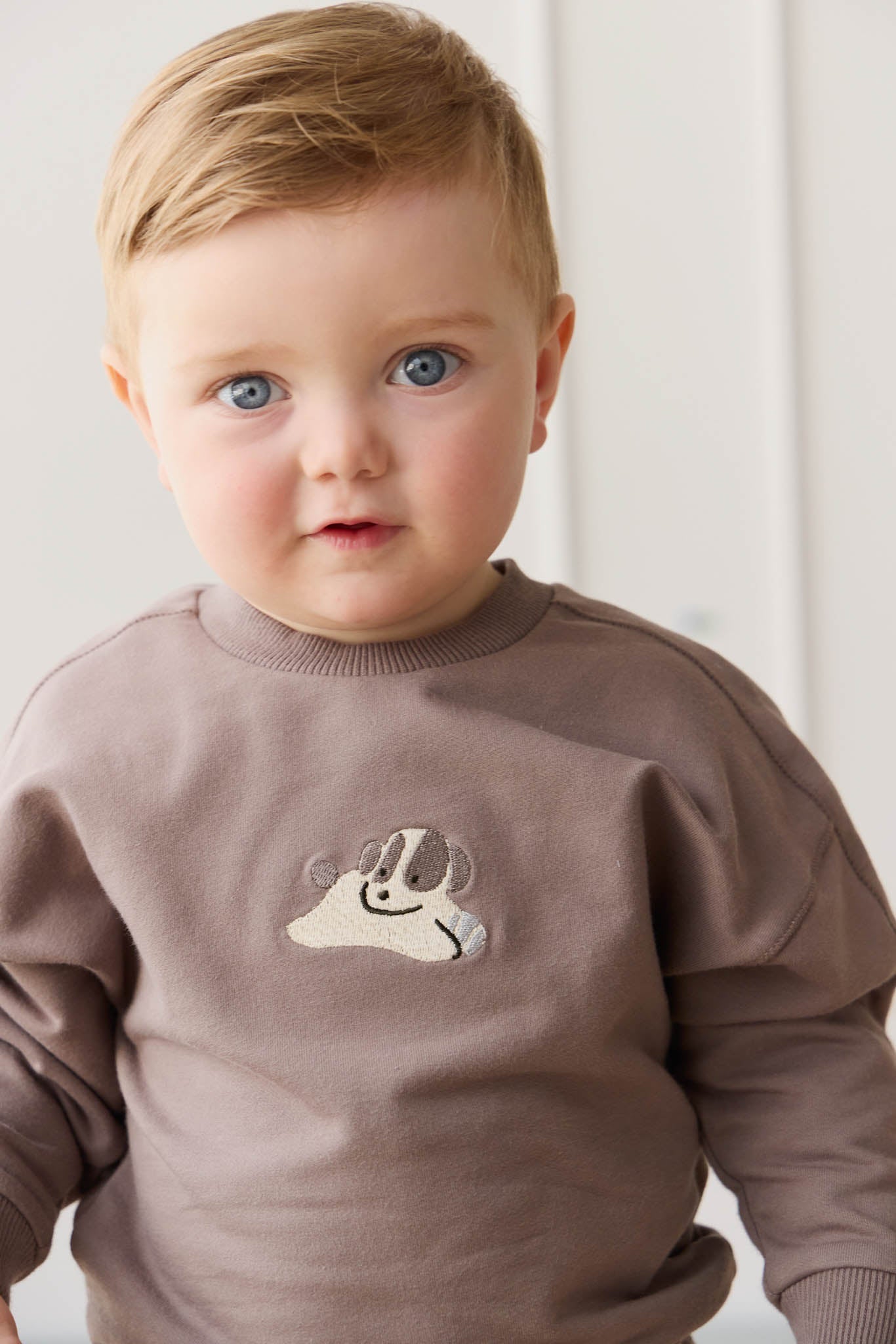 Organic Cotton Georgie Sweatshirt - Tweed Sasha Puppy