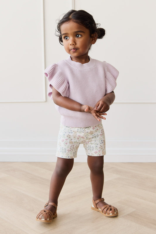 Organic Cotton Everyday Bike Short - Penny's Egg Hunt Parisian Pink