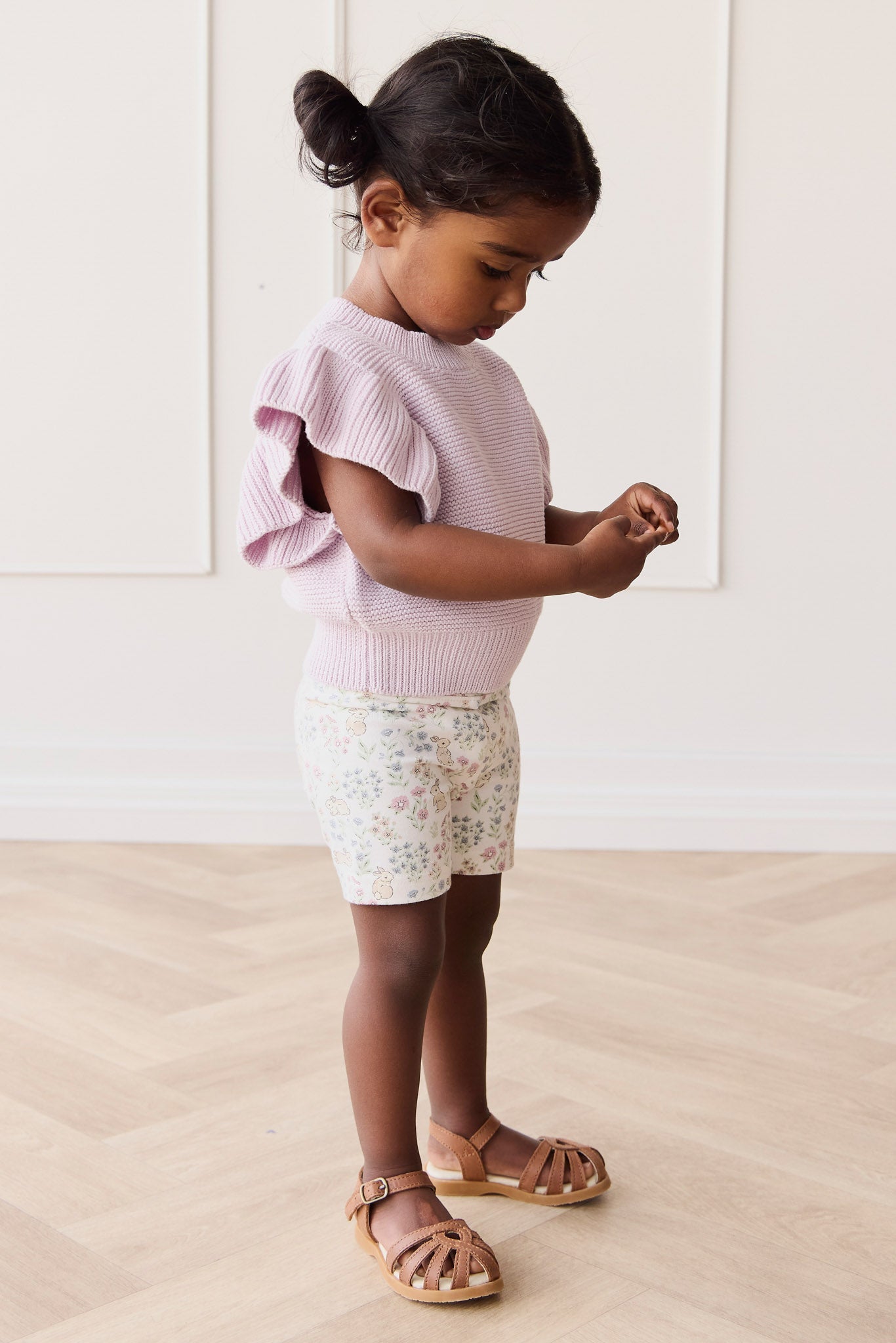 Organic Cotton Everyday Bike Short - Penny's Egg Hunt Parisian Pink